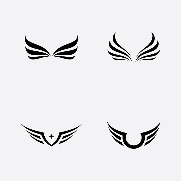 Falcon Wing Vector Logo Icon Template — Archivo Imágenes Vectoriales