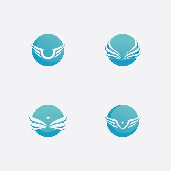 Modèle Icône Logo Vectoriel Aile Faucon — Image vectorielle