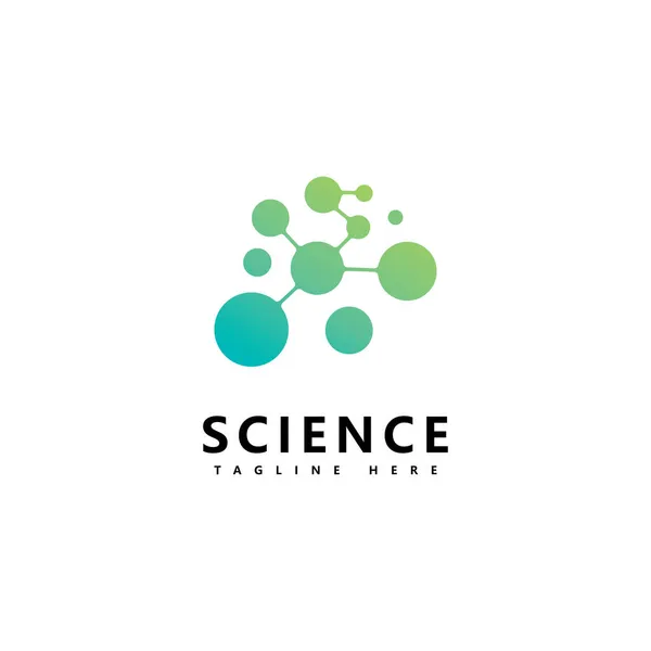 Molecule Logo Icon Template Science Brand Identity — Stock Vector