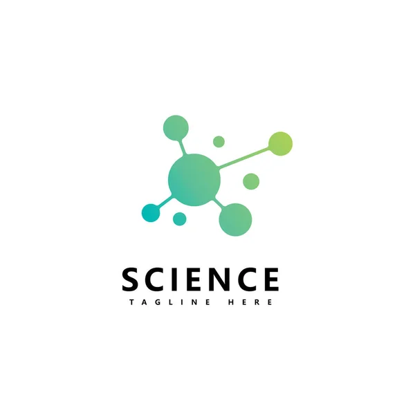 Molecule Logo Icon Template Science Brand Identity — Stock Vector