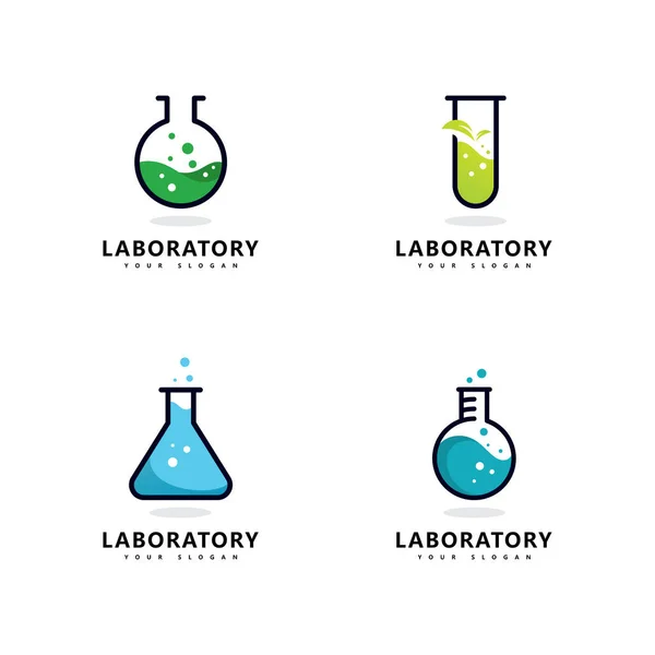 Logo Laboratorium Nauka Logo Laboratorium Ikona Wektor Projekt — Wektor stockowy