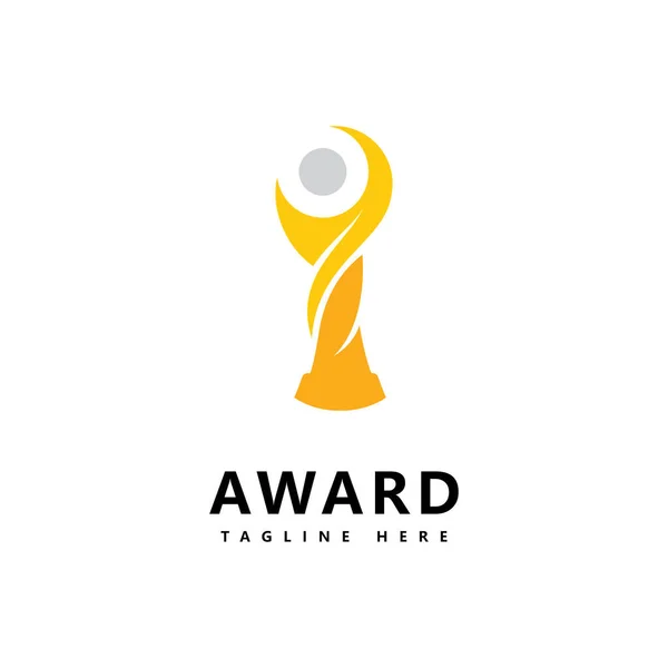 Trophy Kupa Vektör Logo Şablonu Çizimi — Stok Vektör