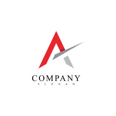 Bir Harf logosu simgesi vektör şablonu desain