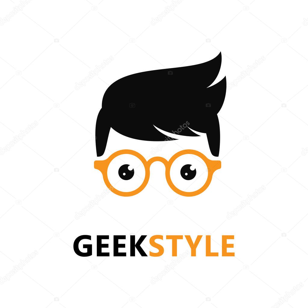 Geek Logo Icon Vector Design Illustration