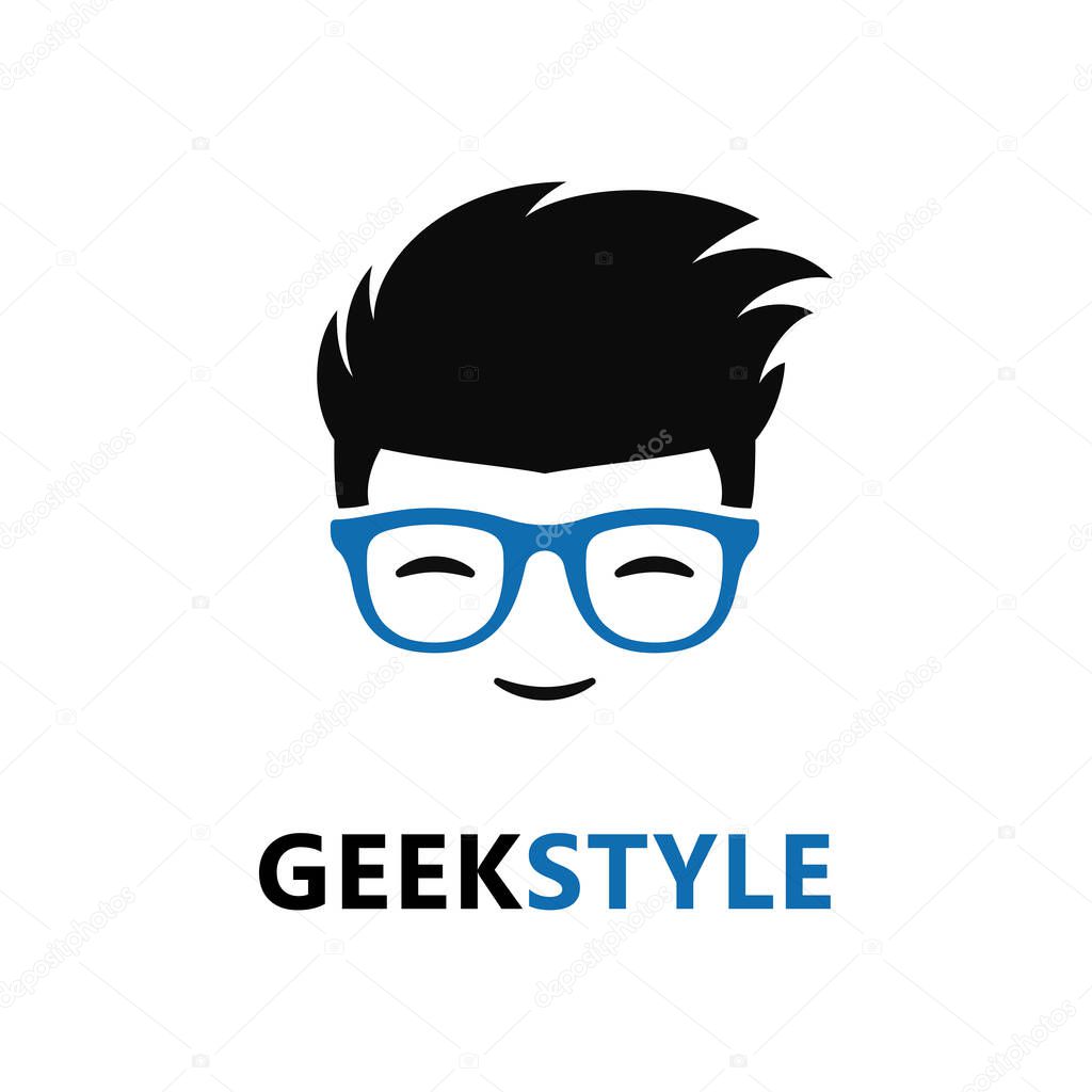 Geek Logo Icon Vector Design Illustration