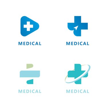 Beyaz arkaplanda izole edilmiş sağlık hizmeti logo vektör illüstrasyonu