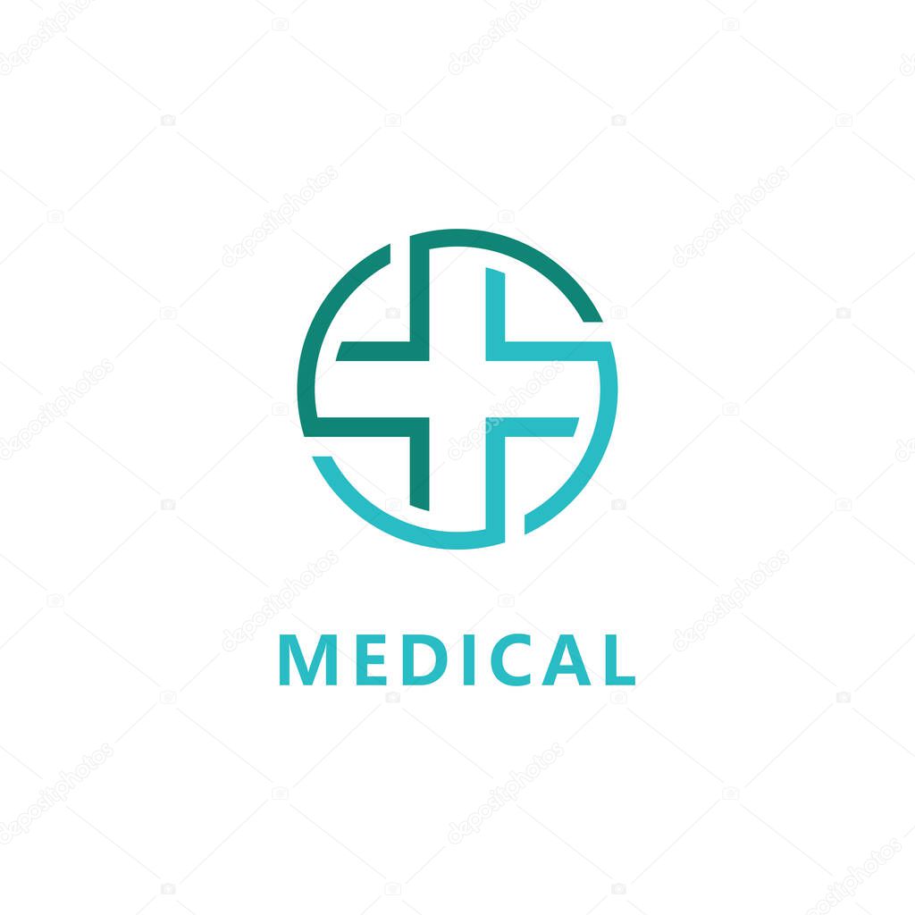 Health care logo icon vector illustration isolated on white background