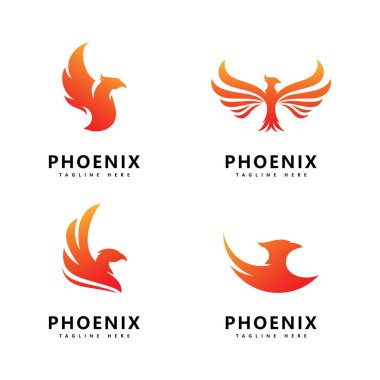 Phoenix logo vektör şablonu tasarımı 