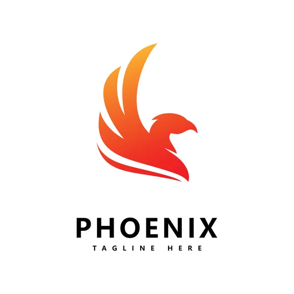 Phoenix Design Modelo Vetor Logotipo — Vetor de Stock