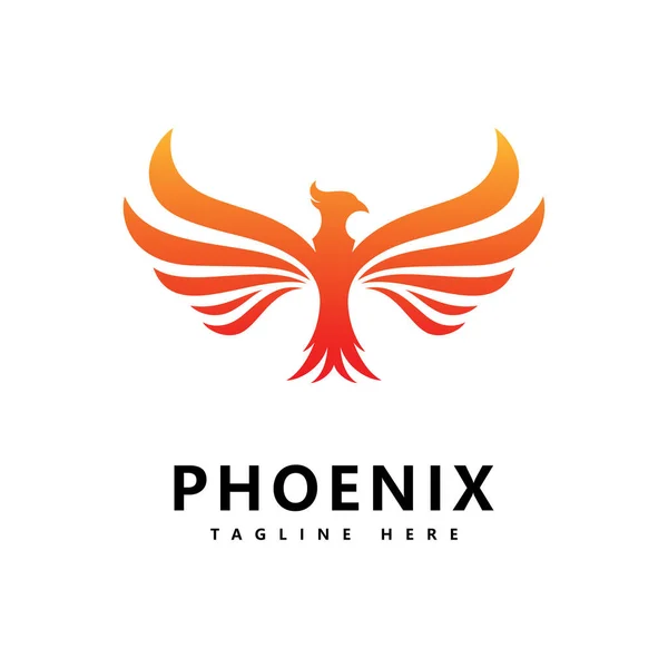 Phoenix Design Modelo Vetor Logotipo — Vetor de Stock