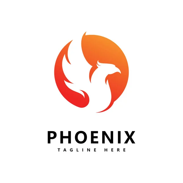 Phoenix Design Modelo Vetor Logotipo — Vetor de Stock