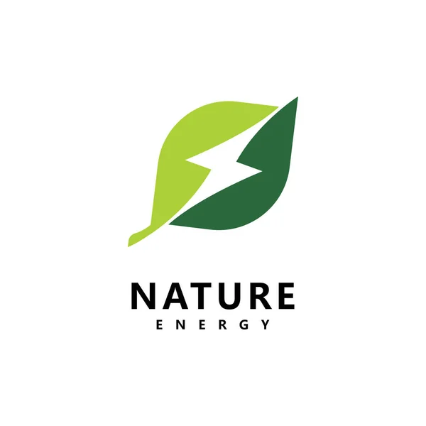 Szablon Wektora Logo Energii Ekologicznej — Wektor stockowy