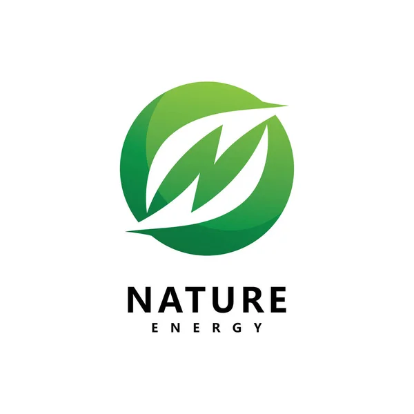 Ökoenergie Logo Vektorvorlage — Stockvektor