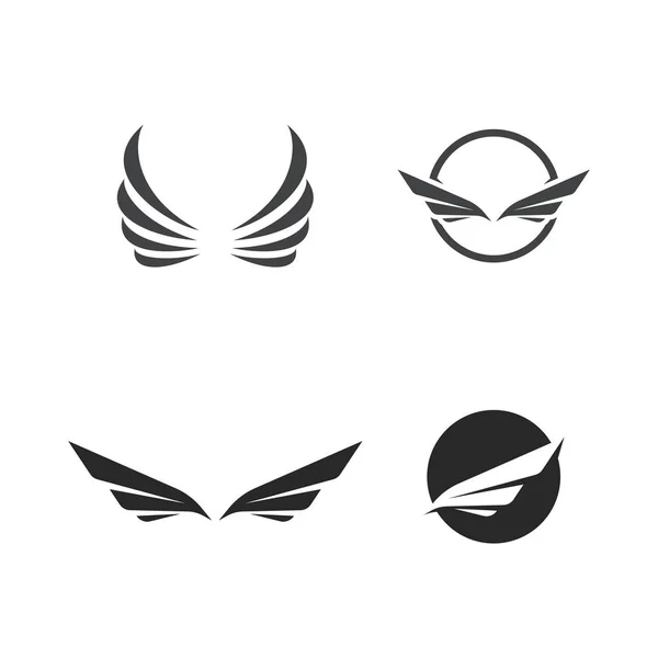 Wing Logo Icona Vettoriale Illustrazione — Vettoriale Stock