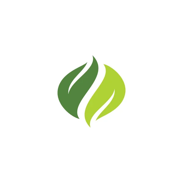 Green Leaf Logo Icon Illustration Leaf Vector Symbol — Stockvektor