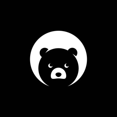 Kutup ayısı vektör logo illüstrasyonu