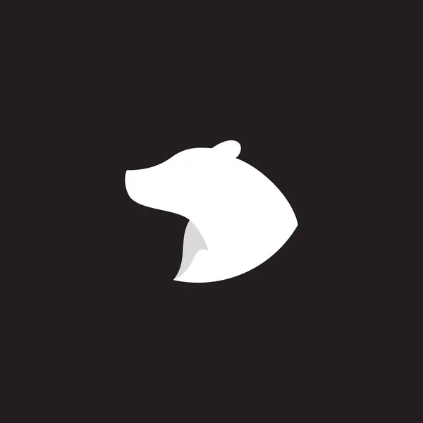 Kutup Ayısı Vektör Logo Illüstrasyonu — Stok Vektör