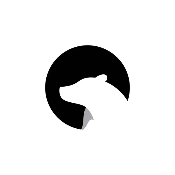 Kutup Ayısı Vektör Logo Illüstrasyonu — Stok Vektör