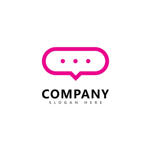 Bubble Chat Icon Logo Vector Illustration Template — Stockvektor