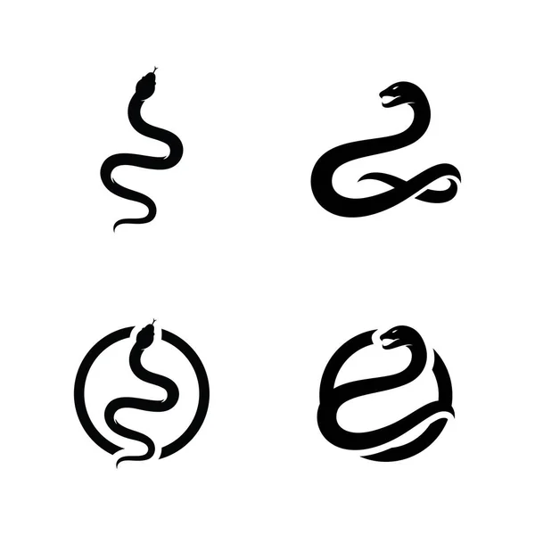 Snake Logo Icon Vector Template — Vetor de Stock