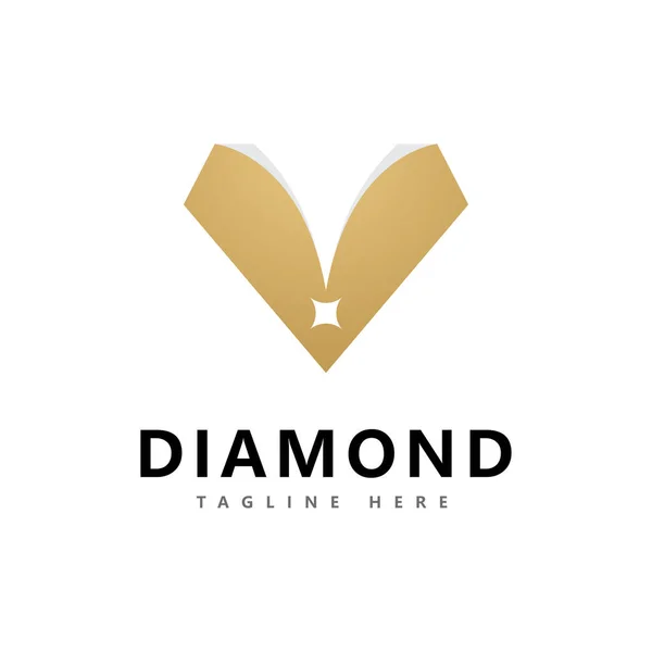 Modèle Conception Vectorielle Logo Diamant — Image vectorielle