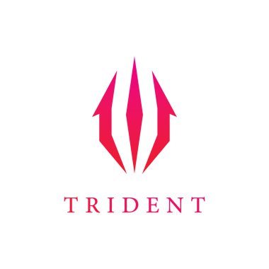 Trident Logo Şablonu vektör çizimi tasarımı