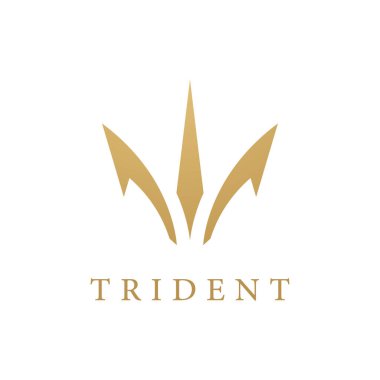 Trident Logo Şablonu vektör çizimi tasarımı