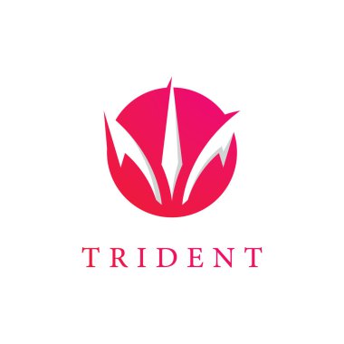 Trident Logo Şablonu vektör çizimi tasarımı