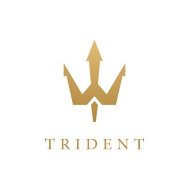 Trident Logo Şablonu vektör çizimi tasarımı