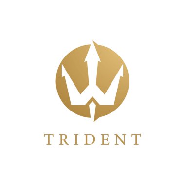 Trident Logo Şablonu vektör çizimi tasarımı