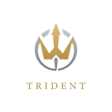 Trident Logo Şablonu vektör çizimi tasarımı