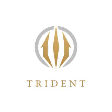 Trident Logo Şablonu vektör çizimi tasarımı