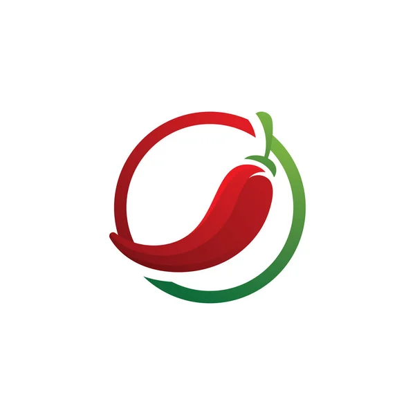 Chili Logo Vektor Vorlage Für Scharfe Lebensmittel Symbole — Stockvektor