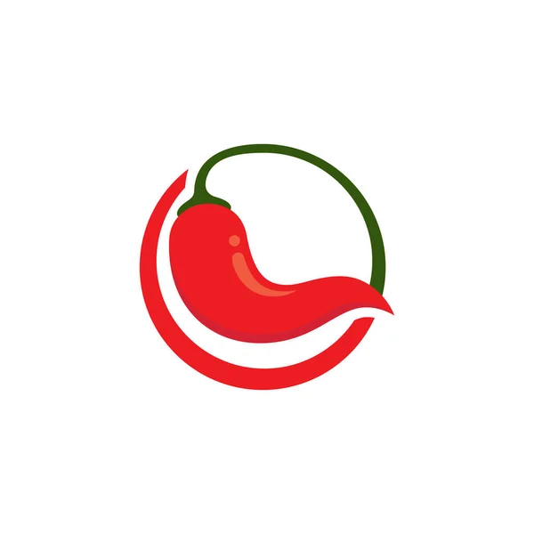 Logo Chile Vector Plantilla Símbolo Comida Picante — Vector de stock
