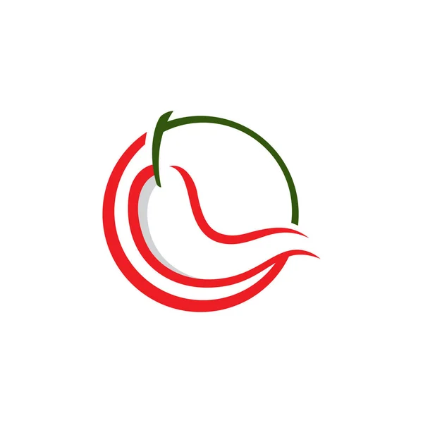 Chili Logo Vektor Vorlage Für Scharfe Lebensmittel Symbole — Stockvektor