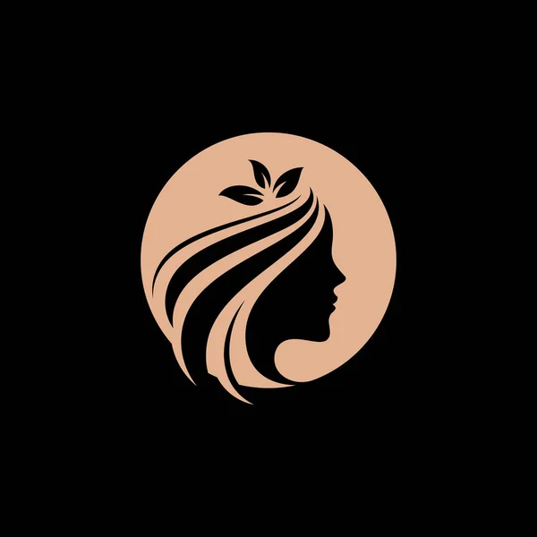Жінка Перукарня Логотип Дизайн Розкішний Вектор — стоковий вектор