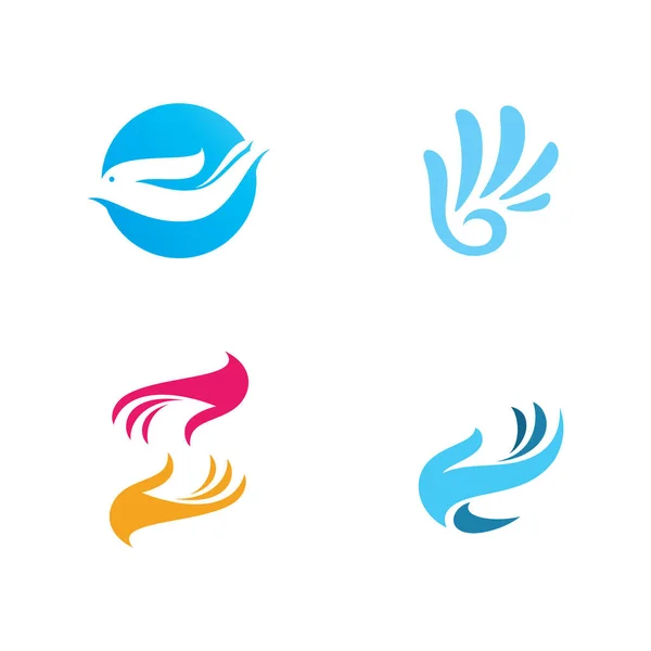 Handpflege Logo Vorlage Vektor Design — Stockvektor