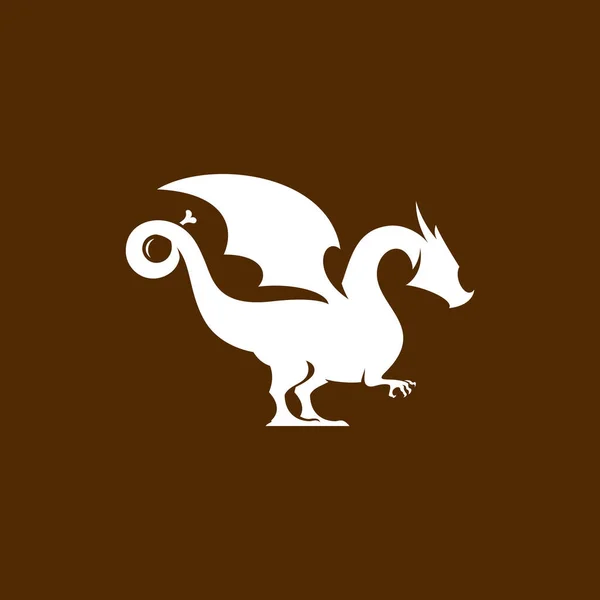 Logo Dragon Avec Illustration Vectorielle Viande — Image vectorielle