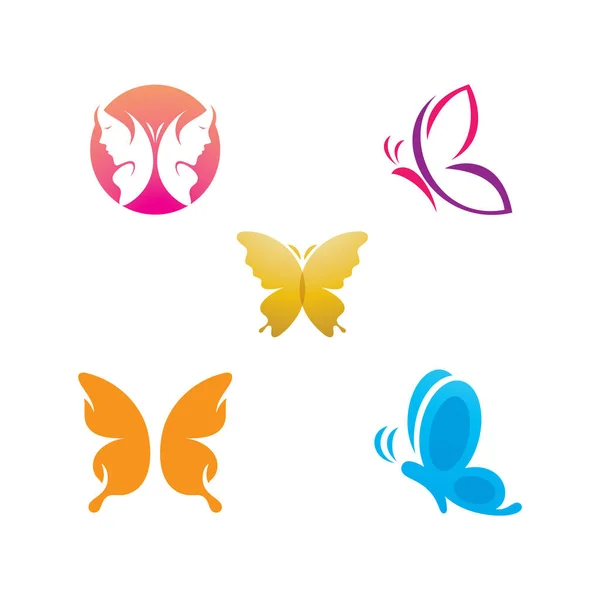 Beauty Butterfly Design Icona Vettoriale — Vettoriale Stock