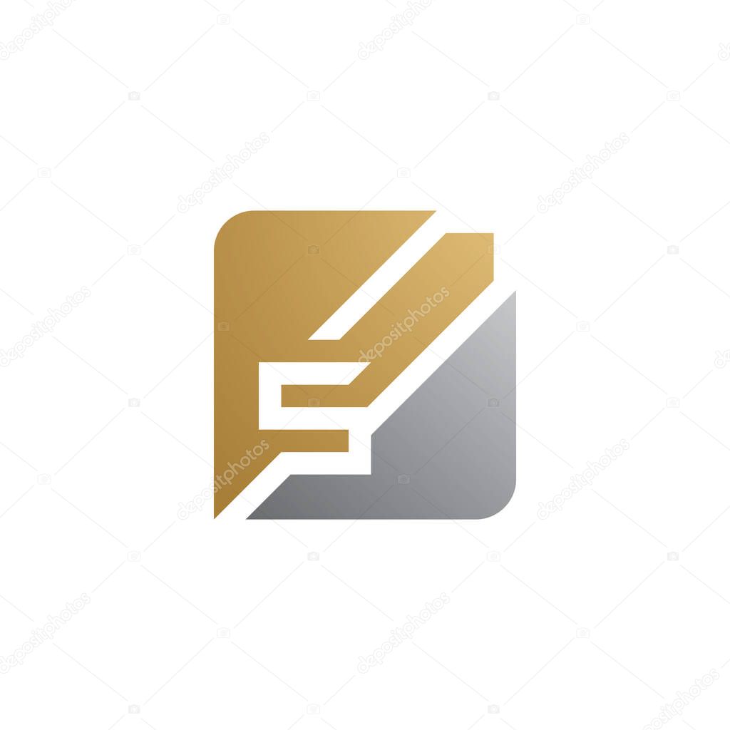 Sword Logo icon with A letter initial logotype vector