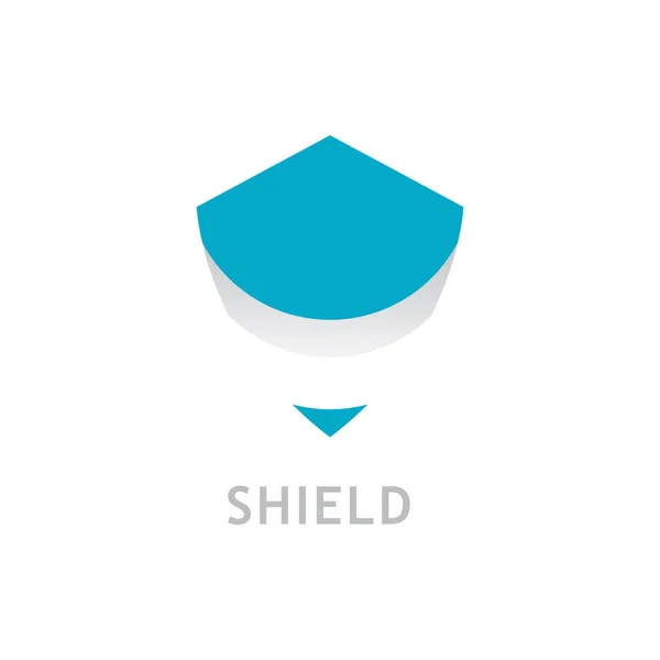 Shield Logo Template Design Vektorschild Symbol — Stockvektor