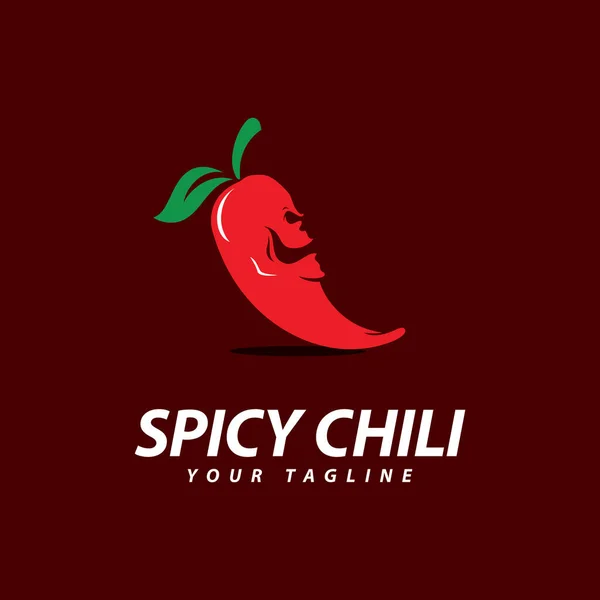 Kafatası yüz vektörü baharatlı yemek sembolü şablonlu Chili logosu