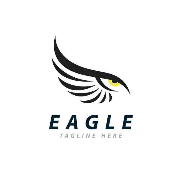 Eagle Logo Vector Ícone Águia Criativa Ilustração Modelo — Vetor de Stock
