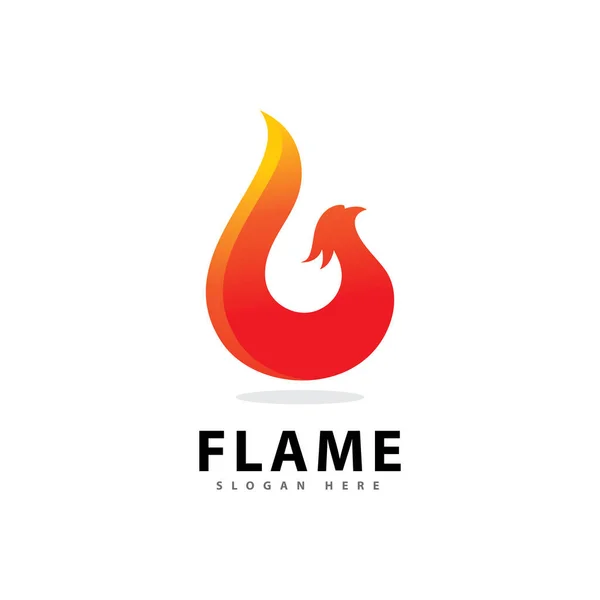 Abstract Fire Flame Logo Symbool Met Verloop Kleur — Stockvector