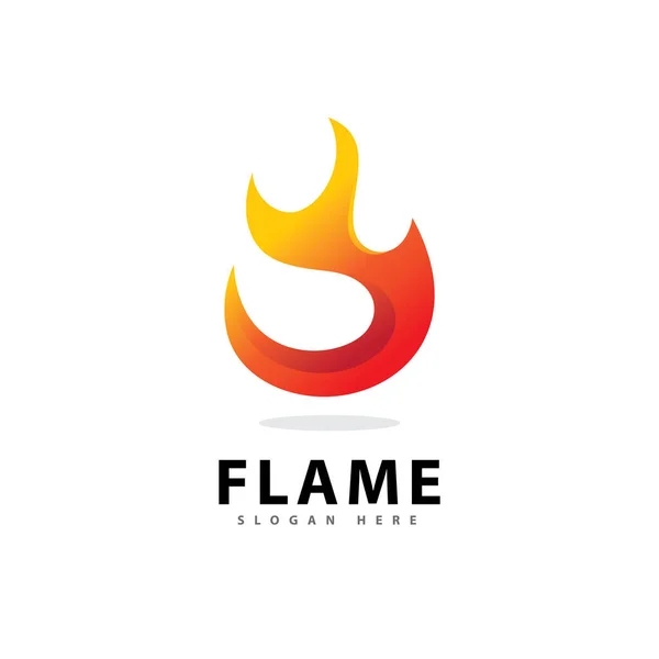 Abstract Fire Flame Logo Symbool Met Verloop Kleur — Stockvector