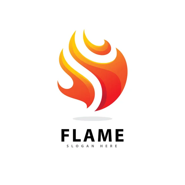 Símbolo Logotipo Llama Fuego Abstracto Con Color Degradado — Vector de stock