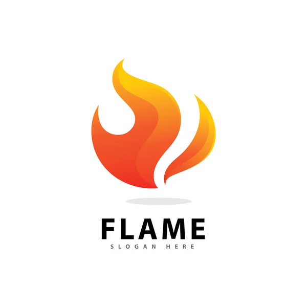 Abstract Fire Flame Logo Symbool Met Verloop Kleur — Stockvector