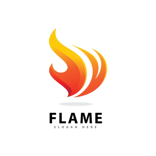 Abstract Fire Flame Logo Symbool Met Verloop Kleur — Stockvector