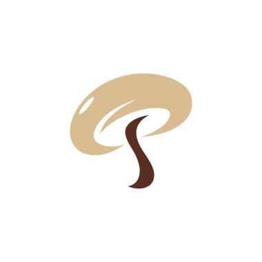 Mantar logosu vektör tasarım şablonu