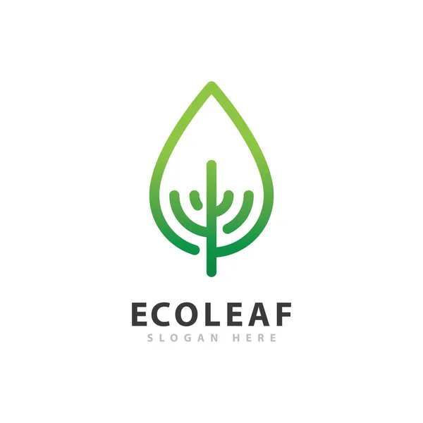 Ecología Naturaleza Logo Elemento Vector — Archivo Imágenes Vectoriales